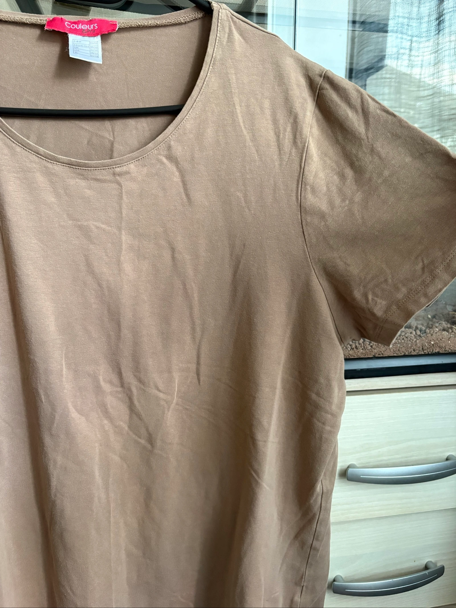 Dames T-shirt 50/52 lichtbruin 100% katoen Couleurs & Prix – photo 2